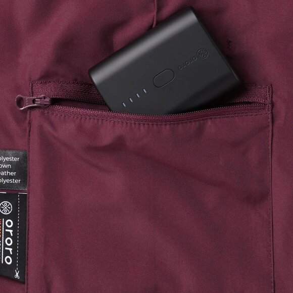 Ororo Women's Heated Lightweight Down Vest (Apparel Only) Wine Red XS - Picture 15 of 16